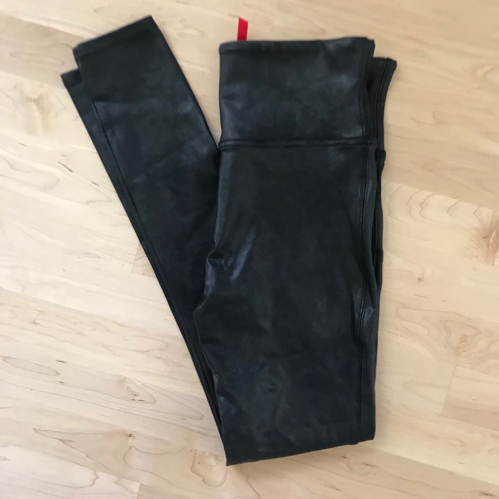 Faux Leather Black Spanx leggings